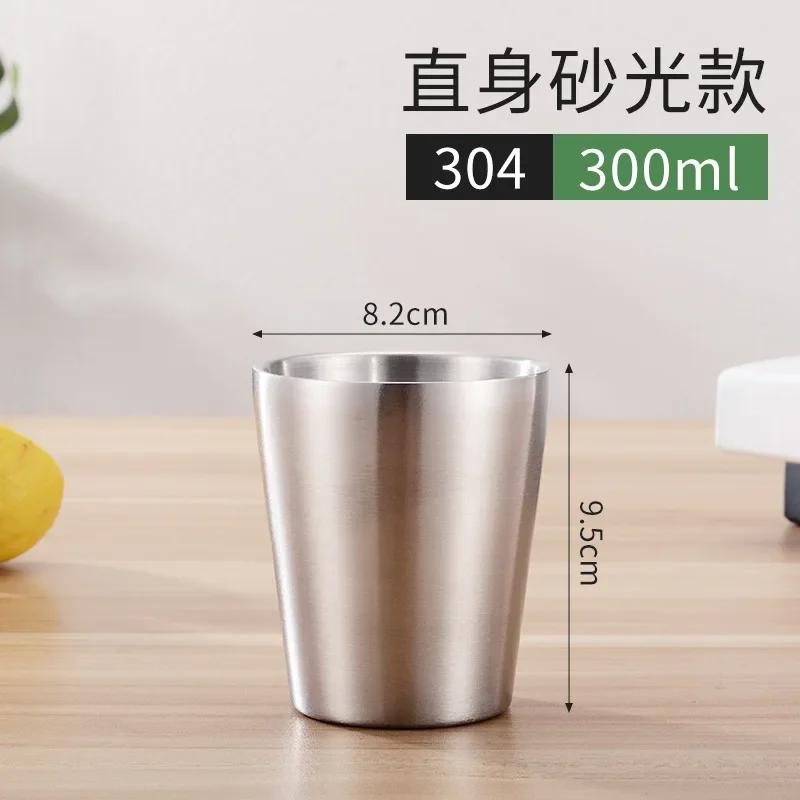 175/300ML Doppelwandiger Edelstahl Bierkrug Verbrühschutz Kaffee Milch Tasse Tragbare Teetasse Reisebecher Küche Bar Trinkgeschirr