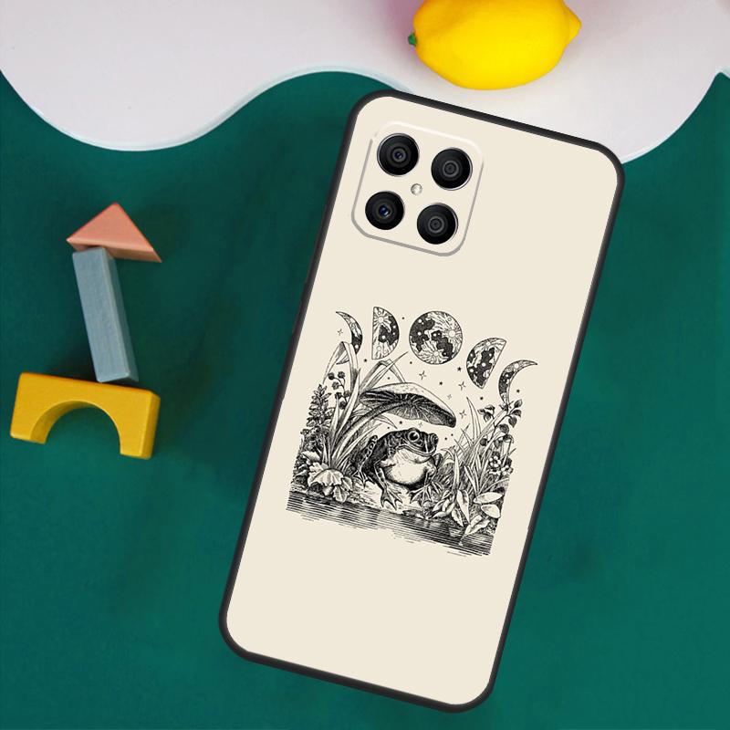 Cottagecore Frog Mushroom Moon Witchy Case For Honor Magic 7 Pro 5 6 Lite Honor 200 Pro 50 70 90 X9a X8a X8 X9 X8b X9b X9c Cover
