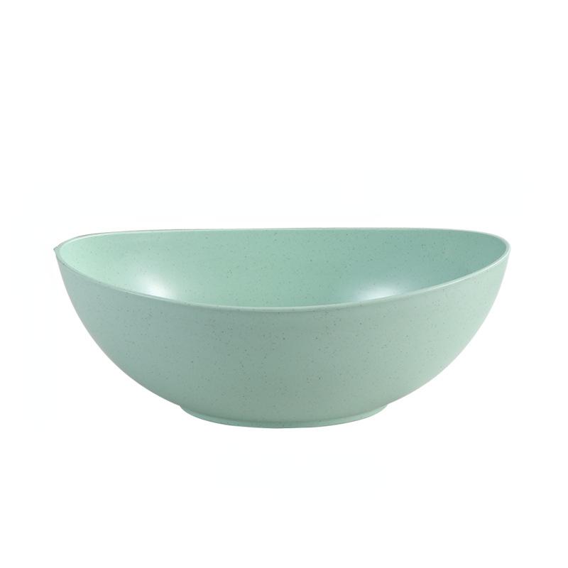 Hot Sale Eco-Friendly Wheat Straw Household Vegetable Bowl Kitchen Creative Solid Color Fruit Salad Bowl Microwavable Food Bowl