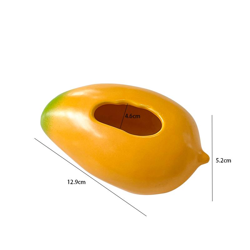 Creative Fruit Vase Series Dragon Fruit Orange Mango Ceramic Vase Living Room Hydroponic Flower Arrangement Desktop Decoration