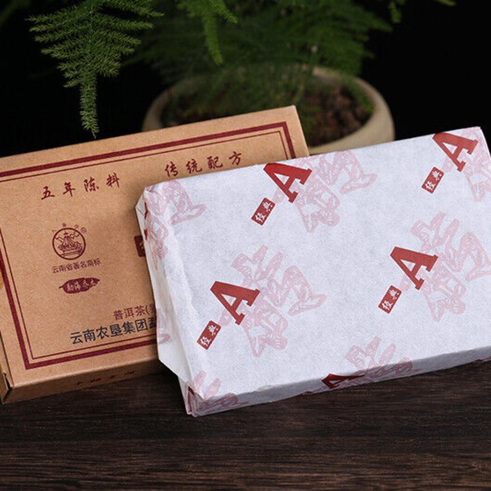 2016 Bajiaoting Classic A Brick Pu'er Tea Vařený čaj Menghai Arbor Puer 250g