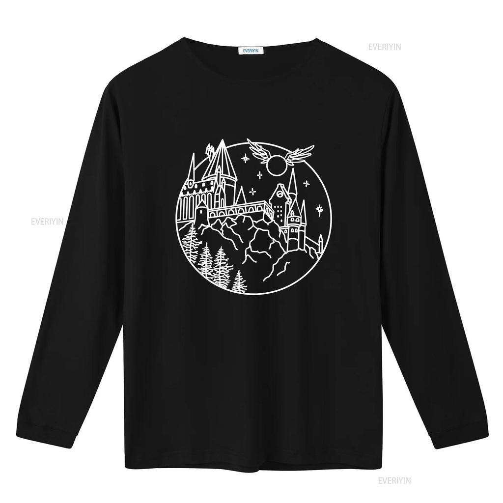 Castle T Shirt Vacation Wizard Magic Kingdom Mountain Family Nerd vintage Washed Soft fashion Comfortable Unisex homme graphic
