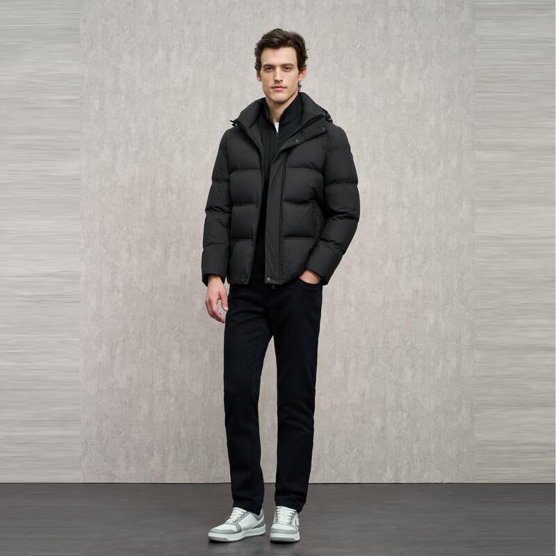 EMZ Erdos Men's Hooded White Goose Down Jacket