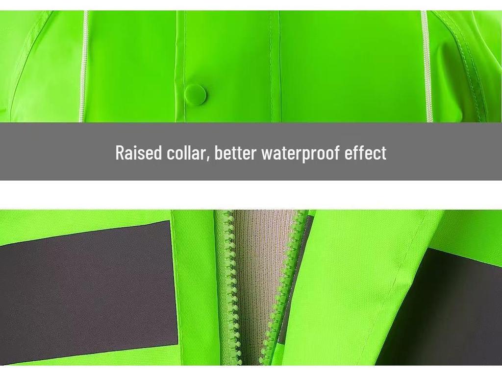 Duty Reflective Raincoat & Pants Set for Traffic and Sanitation Patrol