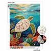 Pearl Painting Art Painting Kit for Adults and Beginners, Sea Turtle Sparkling Painting Craft Home Wall Decor Handmade Gift Idea