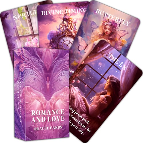 EMPATHSOUL Romantic Love Oracle Cards, Life Relationship Oracle Deck, Soulmates, Twin Flames Oracle Cards for Beginners, Guide You On Your Journey of