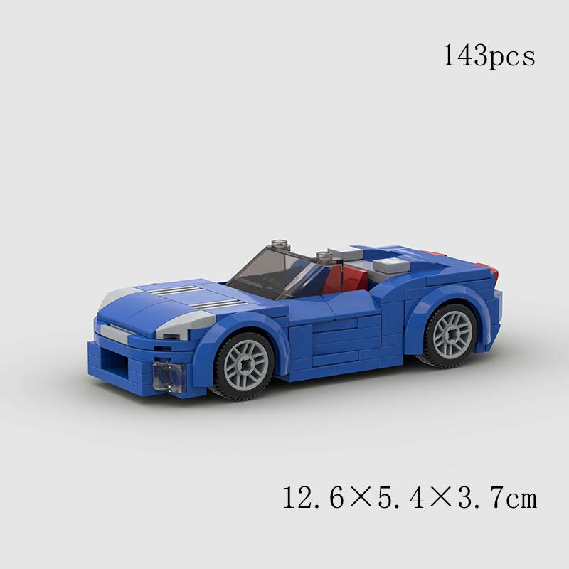 City Speed Convertible MOC Old Car Super Race Vehicle Model Building Block Racing Brick Technical Christmas Gift Rally Sport Toy