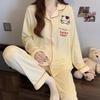 Japanese cartoon crayon Xiaoxin pajamas women's autumn long-sleeved suit high-value casual and comfortable loungewear
