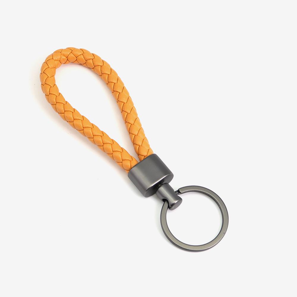 

Плетеный брелок из ПУ кожи и красочный шарм для сумки с металлической пряжкой - Дизайн против потери для пар