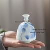 Ceramic Hand-painted Small Flower Vase Flower Planter Mini Bottle Mouth Vase Home Decoration Desktop Decoration Chinese Style