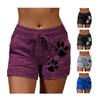 Dame Højtaljede Kattepote Print Snoretræk Hurtigtørrende Elastiske Sportsshorts