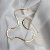 Geometric V-Shaped Snake Bone Necklace - Hip-Hop Style for Women