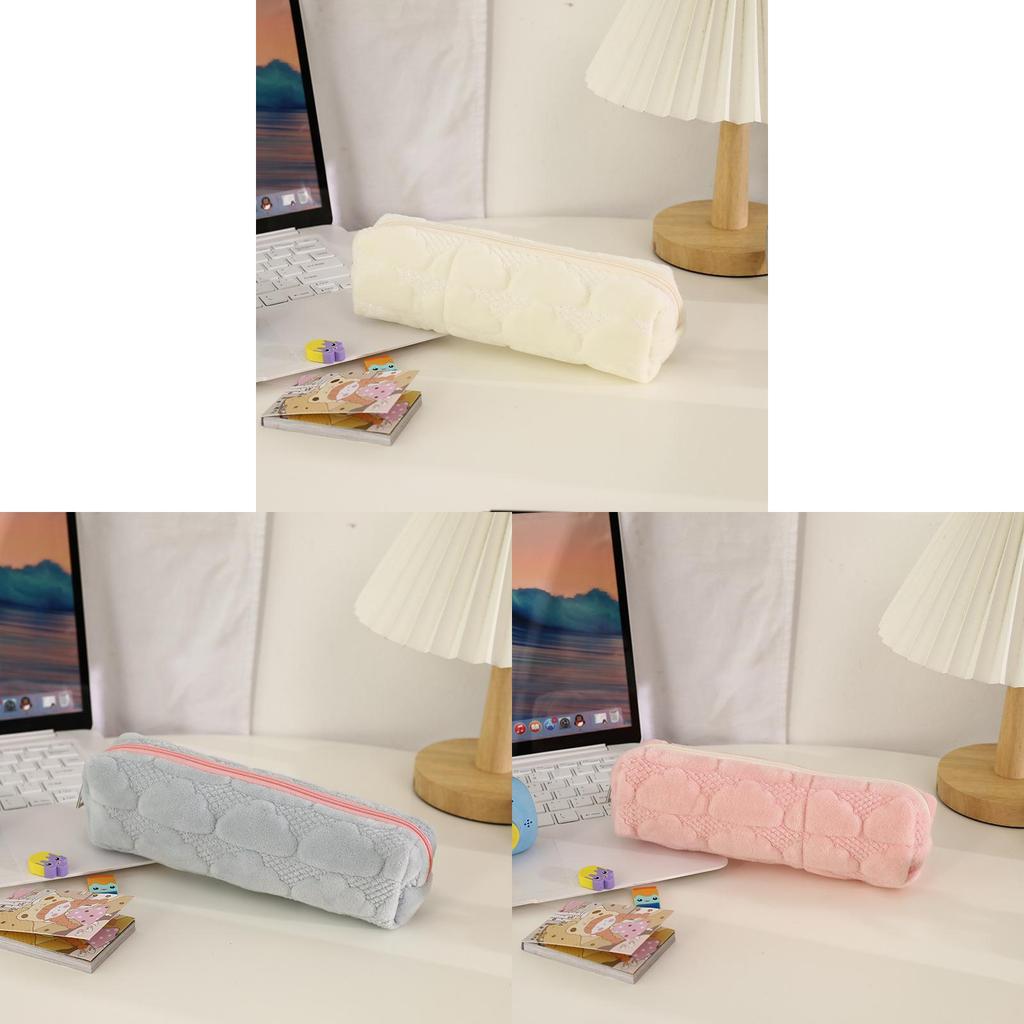 Cute Plush Pencil Case With Large Capacity For Students And Office Use