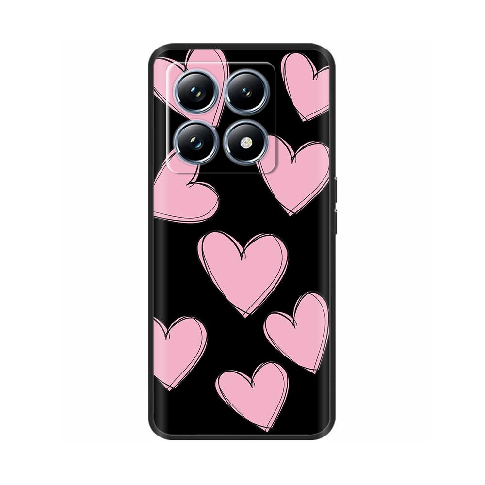 Silicone Phone Case for Xiaomi Mi 14T Pro / 14T 5G Case Luxury Painted Protection Shell Back Cover for Mi14T Soft Black Bumper