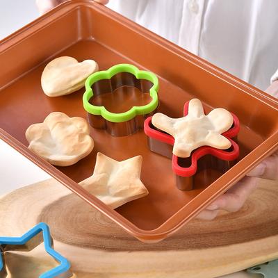4Pcs Baking Mould Cookie Cutter Modelling Tools Metal Stainless Steel Biscuit Cookie Mold Kitchenware for DIY Kitchen Accessories