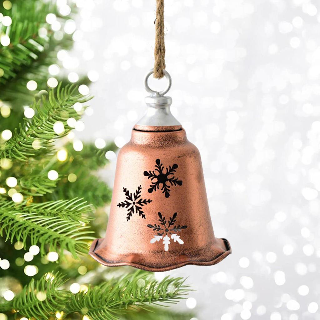 Christmas Bells Hollow Party Decoration Christmas Tree Pendant For Holiday Home Dinner School Restaurant Cafe Shopping Mall