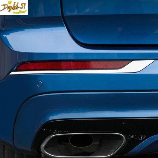 2X For Volvo XC60 2018- Chrome Car Rear Fog Light Lamp Eyelid Cover Trim