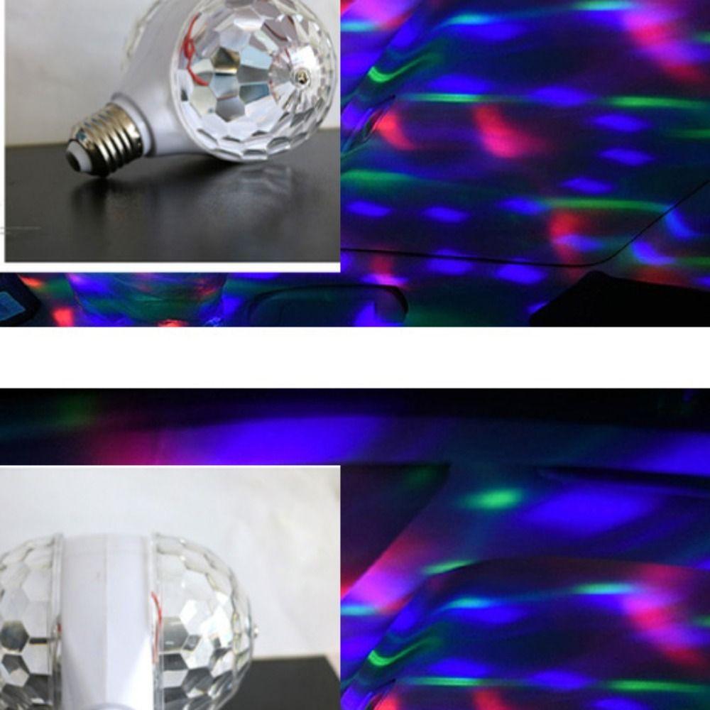 Автоматически вращающаяся хрустальная стробоскопическая RGB лампа 6 Вт AC85-265V DJ сценическая лампа лампочка диско огни бар