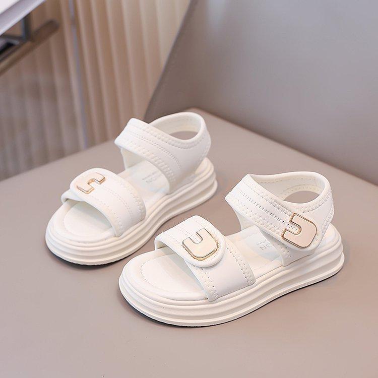 

Girls sandals summer 2025 new female treasure classmate soft sole middle and older children s shoes little girl summer 37