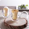 Hotel Round Square Transparent Toothpick Box Desktop Accessories Toothpick Bottle Storage Box