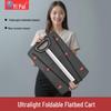 Ultra-light Foldable Aluminum Flatbed Trolley - Portable Household Cargo and Shopping Cart