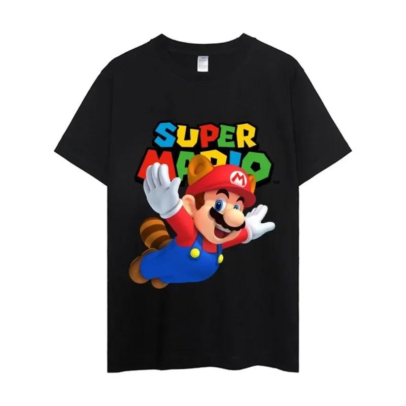 MINISO M-Mario Super Bros Tričko Pánské Kombinace Oblečení Krátký Rukáv Límec Móda Žena Bavlna#Barva(2)