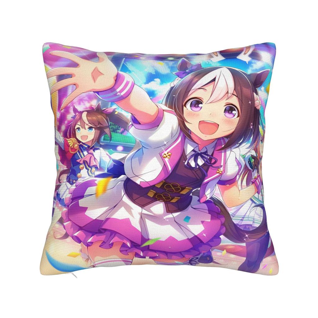 Car Decorations Uma Musume Anime Cartoon Pillowcases Merch Pillow Cover Square Multiple Sizes