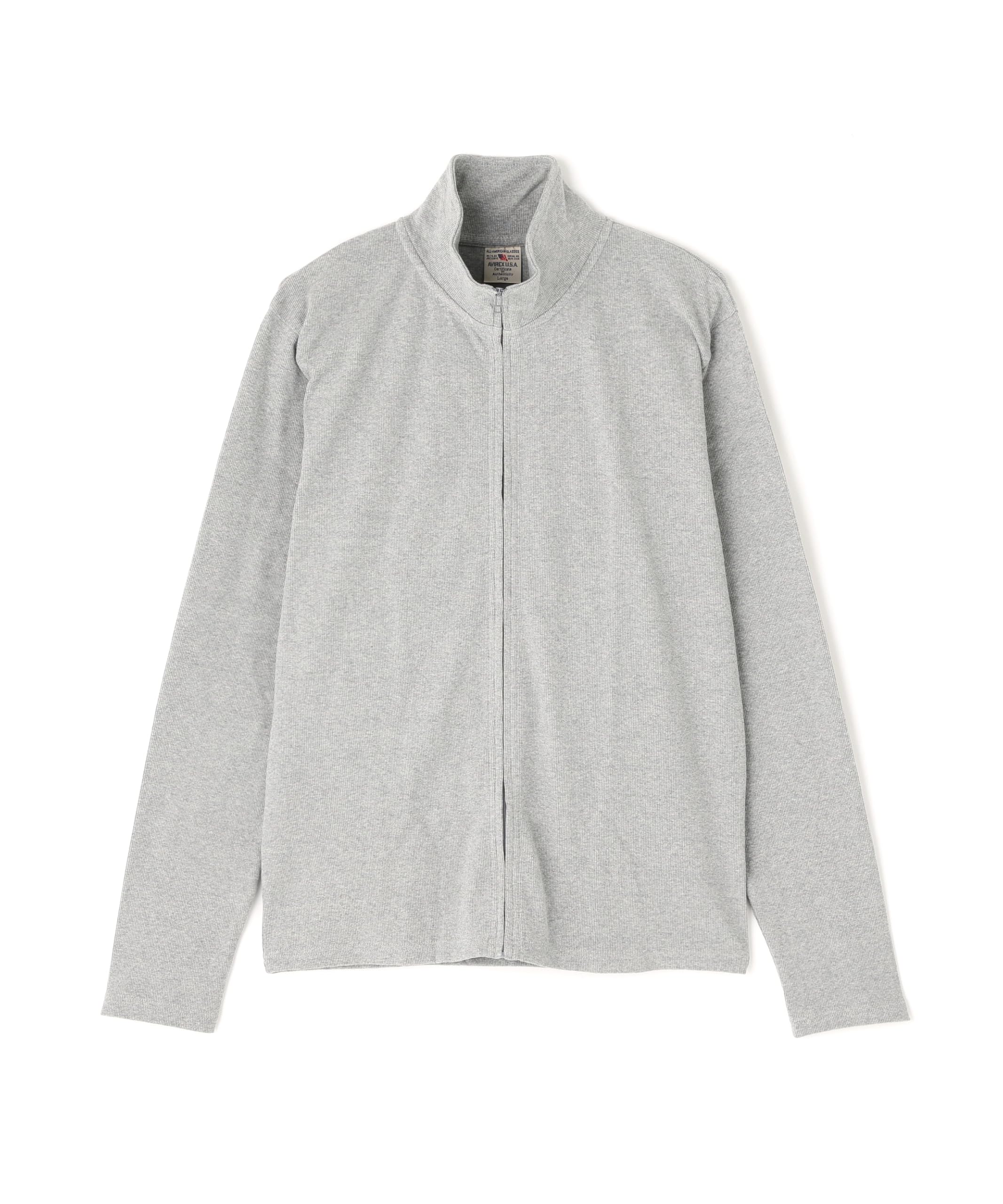 Avirex Daily Stand Rib Zip Size 014 Jacket, L, 6153642, Gray,
