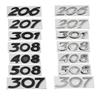 Auto Metall Hinterer Kofferraum Buchstaben Logo Abzeichen Emblem Aufkleber Für 206 207 301 308 307 408 508 Dekoration Zubehör