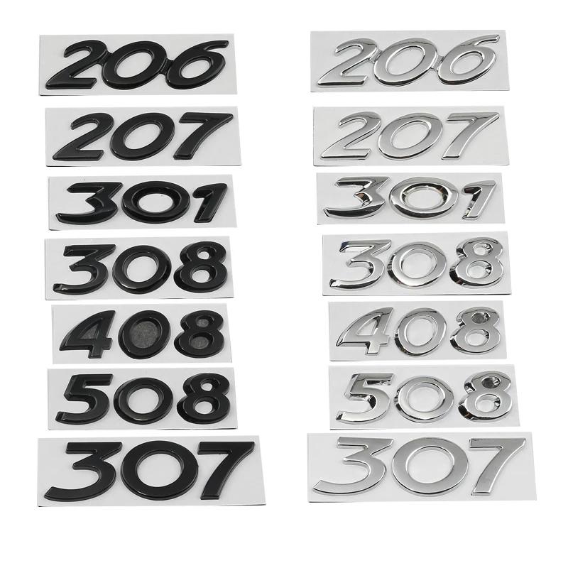 Auto Metall Hinterer Kofferraum Buchstaben Logo Abzeichen Emblem Aufkleber Für Peugeot 206 207 301 308 307 408 508 Dekoration Zubehör