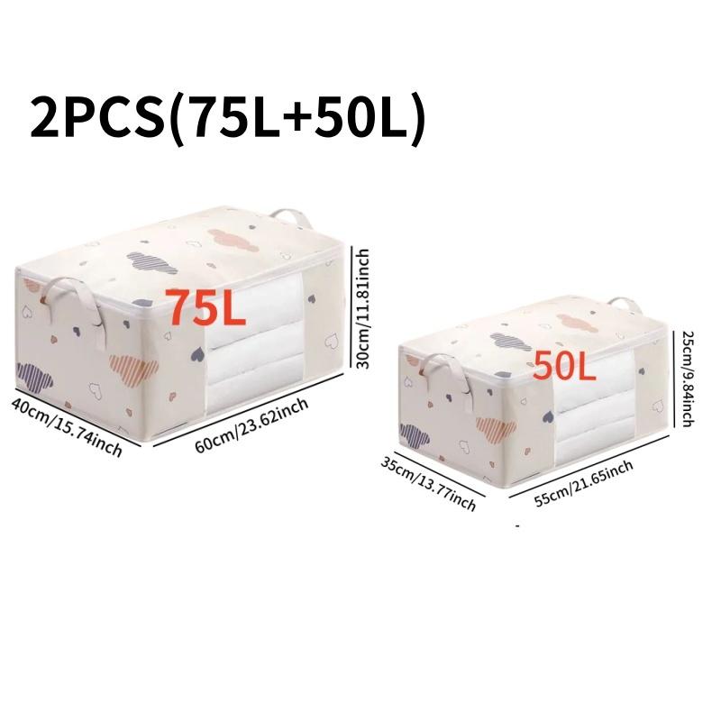 1/2/4PCS Big Capacity Quilt Clothes Duvet Blanket Storage Bag Organizer Sorting Bags Dustproof Closet Under-Bed Moisture Proof