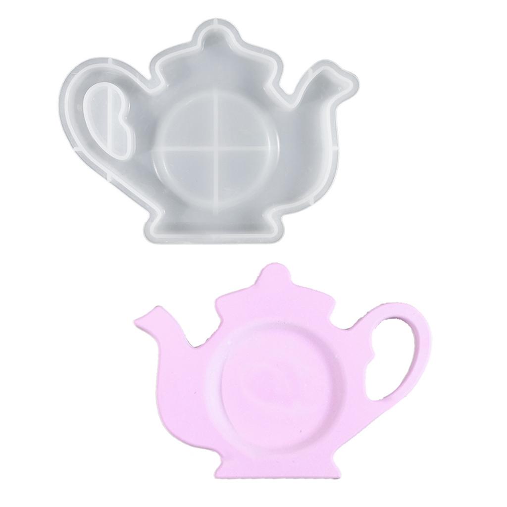 Silicone Resin Cup Pad Moulds Teapot Shape Resin Coasters Molds Silicone Craft Molds Suitable for Craft Enthusiasts