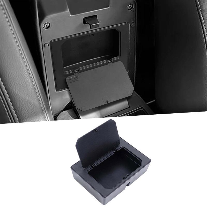 For Mitsubishi L200/Triton 2024 2025 Center Console Armrest hidden Storage Box Organizer Accessories Tidying Black