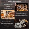 1PCS Rotating Whisky Glass 360 Degree Rotating Crystal Beer Glass Thick Base for Bourbon And Scotch Whisky a Unique Gift for Men