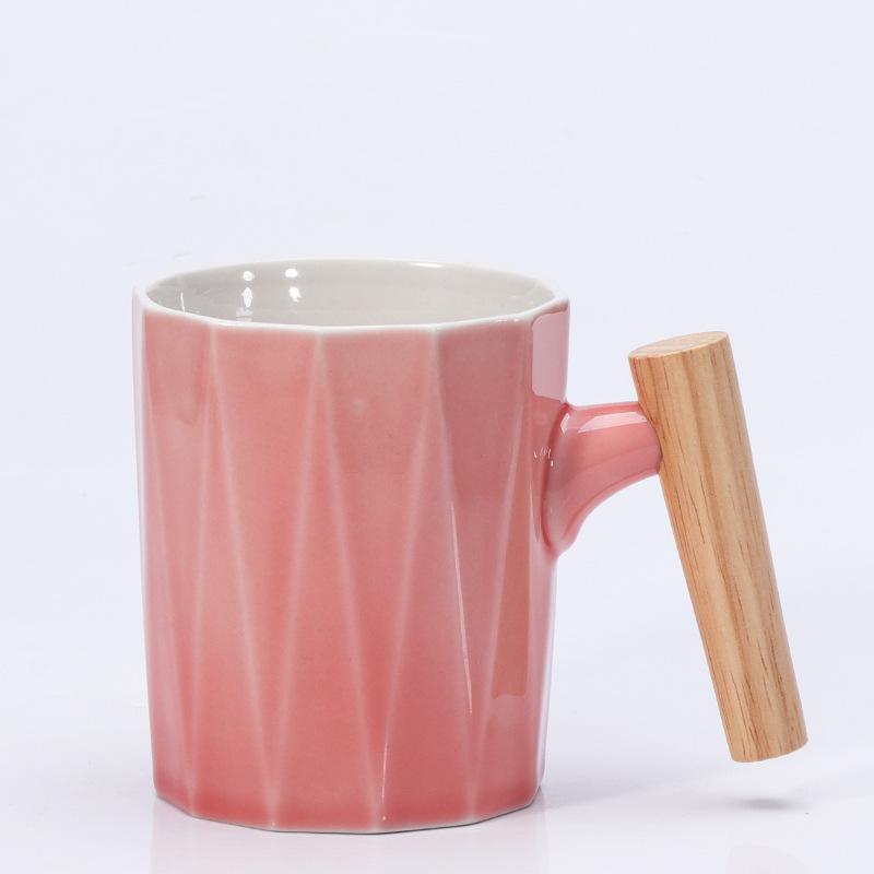 

инс скандинавский глазурь снежинка деревянная ручка керамическая кружка литературная кофейная чашка праздничные подарки 301-400ml