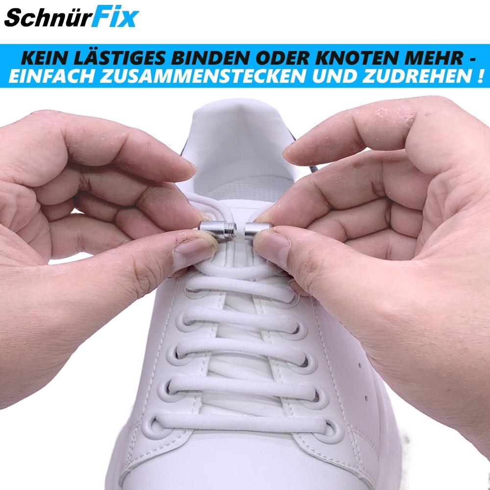 SCHNÜRFIX Lisser Hurtigfeste uten knyting Skolisser Elastiske flate