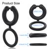 Men Penis Ring Ejaculation Delay Dual Ring Soft Sicilone Male Masturbator Sex Toy for Couple Games Cock Ring Penis Trainer