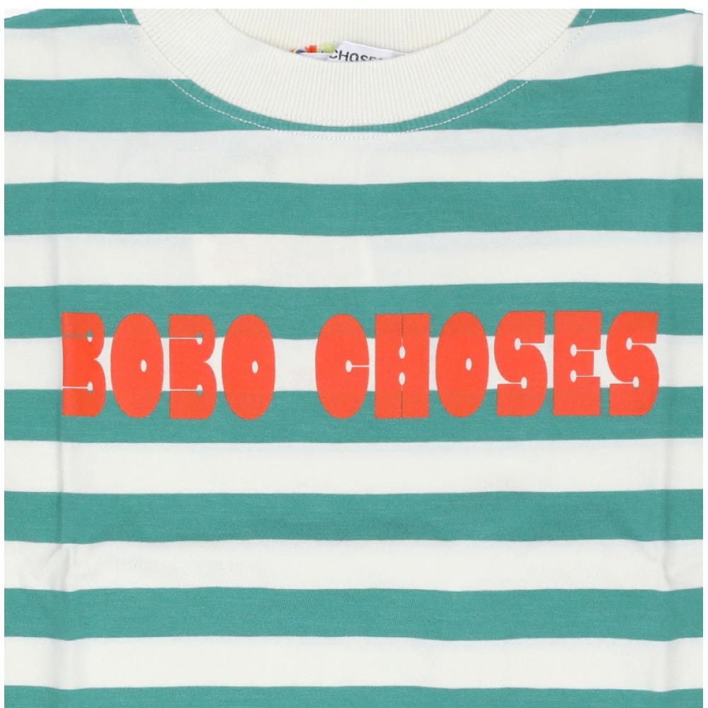 Bobo Choses Kids STripe ShorT Sleeve T shirT B126ac136