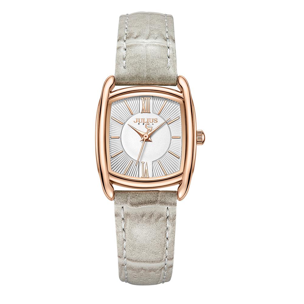 Jyullieoseu Ja-1364 Square Women'S Leather Watch
