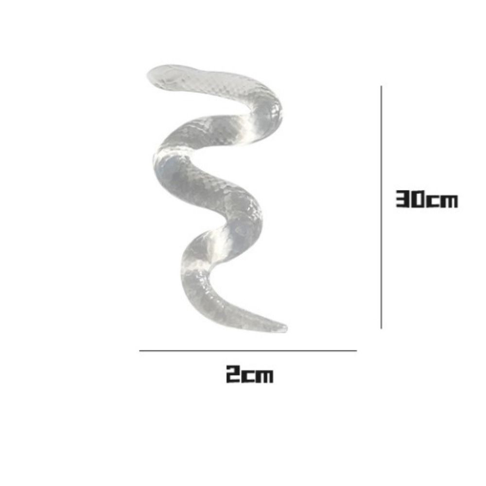 Transparent Snake Decompressing Toys Stress Relief Simulation Snake Figurine  Gift