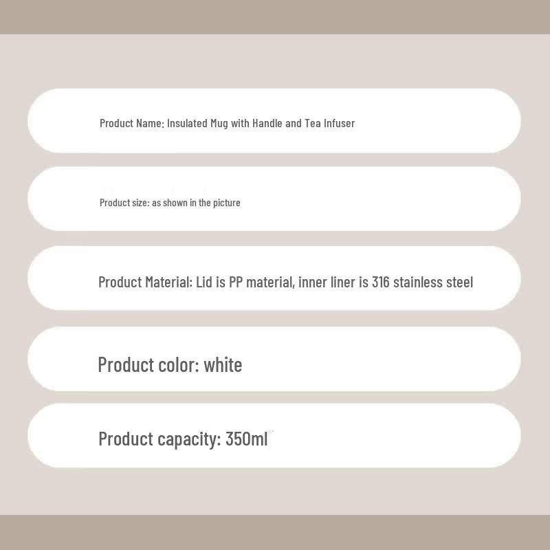 Shangheng Portable Insulated Stainless Steel Mug with Tea Infuser