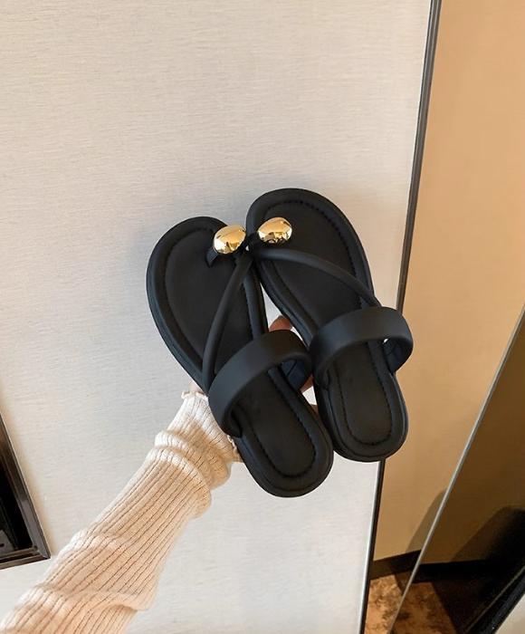 

Yuanlitong summer new stepping on shit feeling thick-soled half-mop sandals women wear Korean version toe versatile thick-soled sandals 40 чёрный