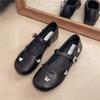 Rhinestone Shallow Soft Sole Mary Jane Shoes Women's Summer New Fashion Versatile Comfortable Small Leather Shoes Single Shoes
