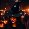 Colorful Halloween Witch Hat Party Props Halloween Black Cap Butterfly Wizard Cap Halloween Party