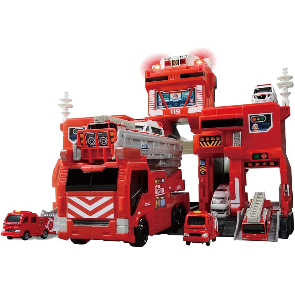 TAKARA TOMY (TAKARA TOMY) “Tomica Deformation Dispatch! “Big Fire & Command Station” Minicar Car ...