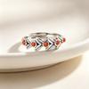 New Creative South Red Wheat Forest Style Fresh Leaf 925 Sterling Silver Jewelry Retro Opening Rings 02900