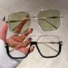 Fashion Vintage Oversize Square Sunglasses Women Men UV400 Shades Eyewear Trendy Ins Popular  Design Sun Glasses