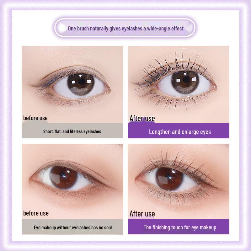 Kelandai Long-lasting Slimming Curl & Thick Mascara, Smudge-Resistant, One Brush for Big Eyes.