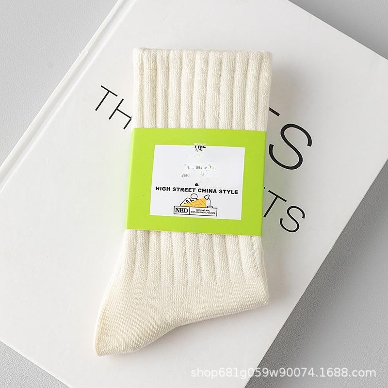 5 Pairs of Cotton Socks Men's Summer Thin Black, White and Grey Mid-calf Cotton Anti-odour Sweat Summer Long Sports Socks for Men