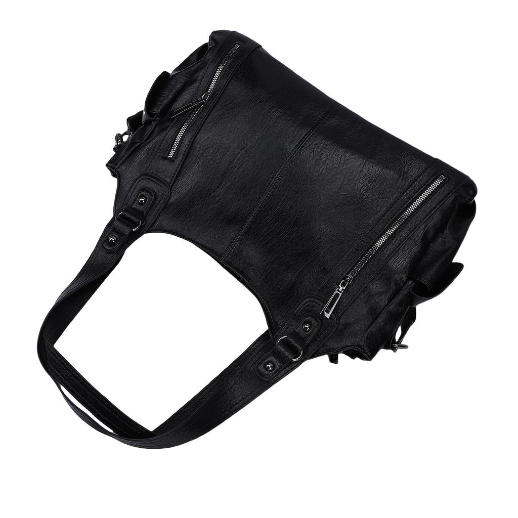 Shoulder Bag Simple Stylish PU Leather   Bag Large Capacity Handbag for Daily Use